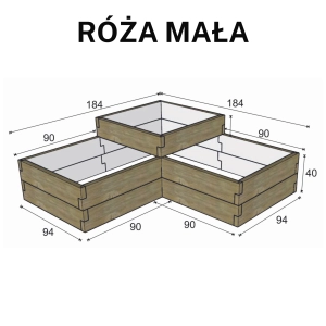 Kwietnik Warzywnik Betonowy - Róża Mała do Ogrodu
